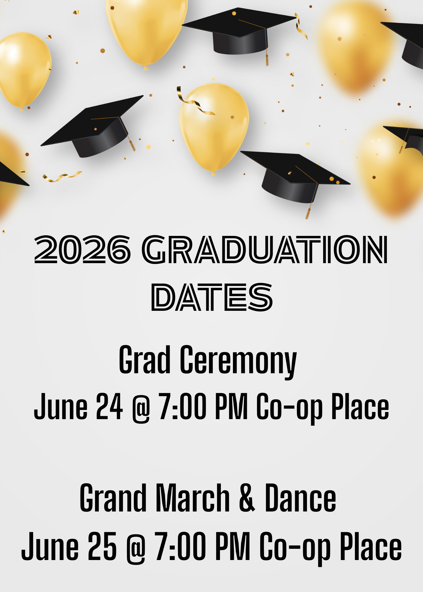 GRADUATION DATES